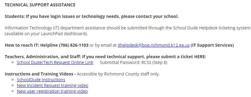 Instructional Technology Help Desk 